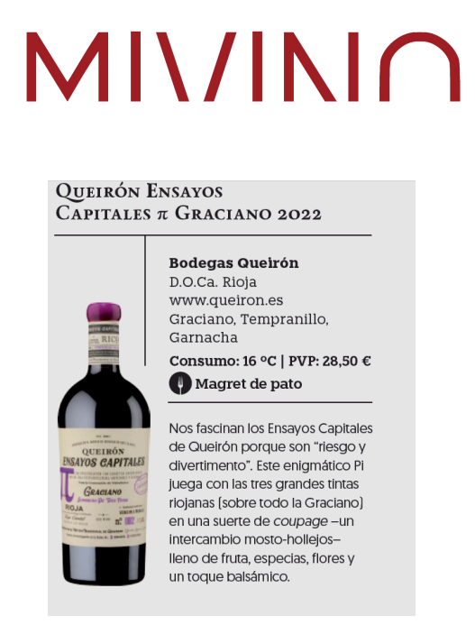 Ensayos Pi, entre los vinos seleccionados por la revista Mi Vino.
